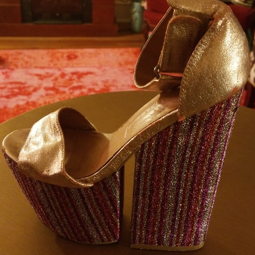 Jeffrey Campbell glitter platforms